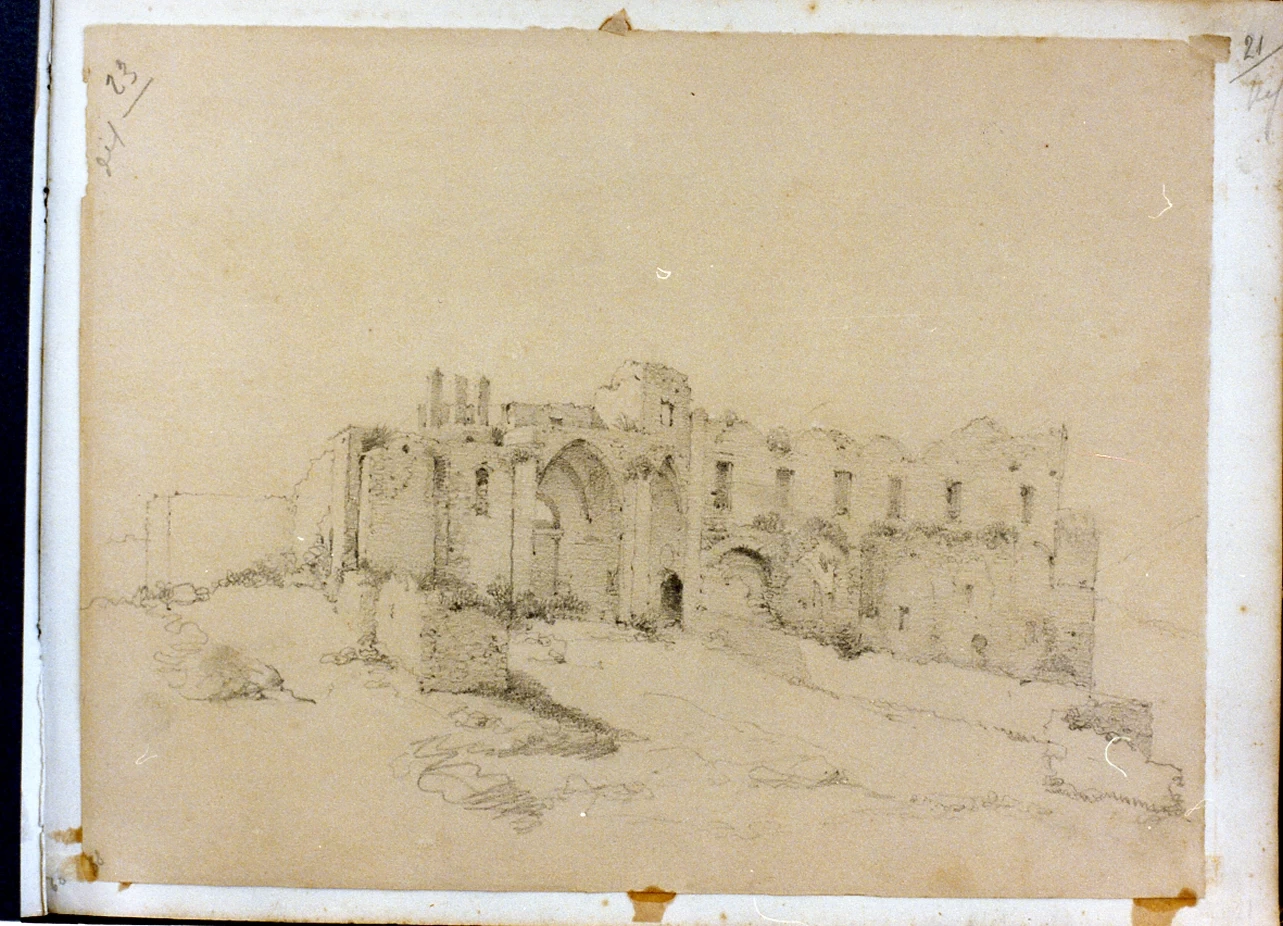 Studio di paesaggio con rovine - Appartamento Storico di Palazzo Reale, Napoli